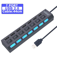 USB Hub 3.0 Hub USB 3 USB 2.0 Multi USB Splitter Power Adapter 4/7 Port Multiple Expander 2.0 with Switch for PC Accessories