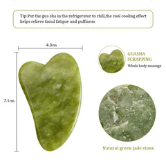Jade Gua Sha & Face Roller Set