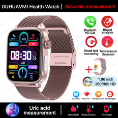 2025 New For XIAOMI ECG+PPG Blood Fat Uric Acid Health Smartwatch Men Women Heart Rate Blood Pressure Bluetooth Call Smart Watch