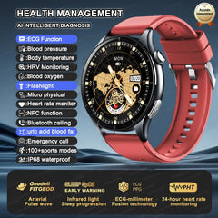 2025 New ECG+PPG Health Diagnosis Smartwatches Men Women Clock Uric Acid Lipid BP Heart rate Tracker NFC Sports Smart Watch IOS