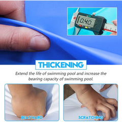 2m/2.6m Large Inflatable Swimming Pool Adults Kids Pools Bathing Tub Outdoor Indoor Bathtub Water Pool Family Party Toys