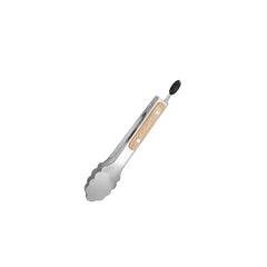 Leeseph Stainless Steel Food Tongs, Heavy Duty Kitchen Tongs with Wooden Handle for Cooking, Grilling and BBQ, 7-16 Inch Length