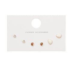 New S925 Silver Needle Stud Earrings Set for Women Girls Simple Cute Exquisite Mini Earrings Jewelry Gift Wholesale Direct Sales