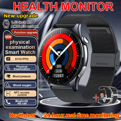 2025 New Smart Watch NFC ECG+PPG Blood oxygen Uric Acid Blood Pressure Sapphire Smartwatch Men For Samsung Galaxy Xiaomi Huawei