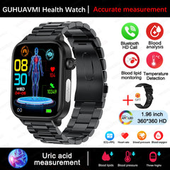 2025 New For XIAOMI ECG+PPG Blood Fat Uric Acid Health Smartwatch Men Women Heart Rate Blood Pressure Bluetooth Call Smart Watch