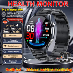 2025 New Smart Watch NFC ECG+PPG Blood oxygen Uric Acid Blood Pressure Sapphire Smartwatch Men For Samsung Galaxy Xiaomi Huawei