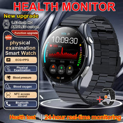 2025 New Smart Watch NFC ECG+PPG Blood oxygen Uric Acid Blood Pressure Sapphire Smartwatch Men For Samsung Galaxy Xiaomi Huawei