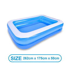 2m/2.6m Large Inflatable Swimming Pool Adults Kids Pools Bathing Tub Outdoor Indoor Bathtub Water Pool Family Party Toys
