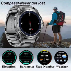 T-Rex 3 Ultra GPS Military Smart Watch Men 10ATM Waterproof Outdoor Sport Fitness Tracker Health Monitor Bluetooth Call Compass