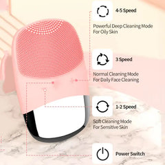 Electric Silicone Facial Cleansing Brush