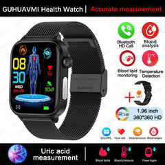 2025 New For XIAOMI ECG+PPG Blood Fat Uric Acid Health Smartwatch Men Women Heart Rate Blood Pressure Bluetooth Call Smart Watch