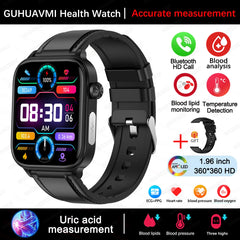 2025 New For XIAOMI ECG+PPG Blood Fat Uric Acid Health Smartwatch Men Women Heart Rate Blood Pressure Bluetooth Call Smart Watch