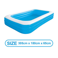 2m/2.6m Large Inflatable Swimming Pool Adults Kids Pools Bathing Tub Outdoor Indoor Bathtub Water Pool Family Party Toys