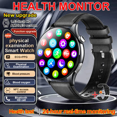2025 New Smart Watch NFC ECG+PPG Blood oxygen Uric Acid Blood Pressure Sapphire Smartwatch Men For Samsung Galaxy Xiaomi Huawei