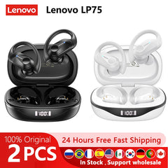 Lenovo LP75 Ture Wireless Headphones TWS Bluetooth 5.3 Noise Reduction Sports Ear Hook HiFi Stereo Waterproof Gaming Earphones