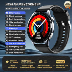 2025 New ECG+PPG Health Diagnosis Smartwatches Men Women Clock Uric Acid Lipid BP Heart rate Tracker NFC Sports Smart Watch IOS