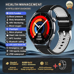 2025 New ECG+PPG Health Diagnosis Smartwatches Men Women Clock Uric Acid Lipid BP Heart rate Tracker NFC Sports Smart Watch IOS