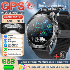 T-Rex 3 Ultra GPS Military Smart Watch Men 10ATM Waterproof Outdoor Sport Fitness Tracker Health Monitor Bluetooth Call Compass