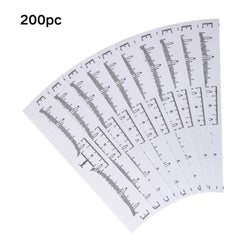 20pcs/50pcs/100pcs Disposable Tattoo Eyebrow Ruler Sticker Microblading Tattoo Measurement Tools for Permanent Makeup