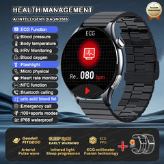 2025 New ECG+PPG Health Diagnosis Smartwatches Men Women Clock Uric Acid Lipid BP Heart rate Tracker NFC Sports Smart Watch IOS