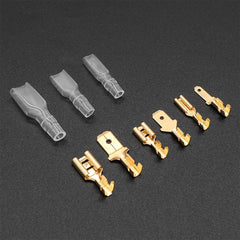 2.8/4.8/6.3mm Wire Crimp Terminals Kit Copper Male Female Wire Spade Connectors with Insulated Sleeve Electrical Conector Box