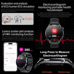 2025 New Smart Watch NFC ECG+PPG Blood oxygen Uric Acid Blood Pressure Sapphire Smartwatch Men For Samsung Galaxy Xiaomi Huawei