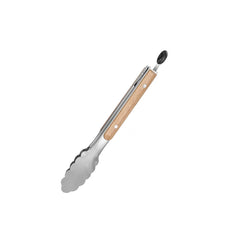 Leeseph Stainless Steel Food Tongs, Heavy Duty Kitchen Tongs with Wooden Handle for Cooking, Grilling and BBQ, 7-16 Inch Length