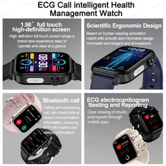 2025 New For XIAOMI ECG+PPG Blood Fat Uric Acid Health Smartwatch Men Women Heart Rate Blood Pressure Bluetooth Call Smart Watch