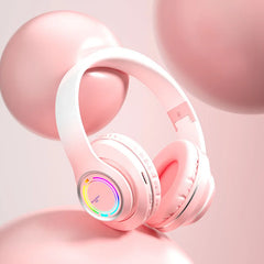 Wireless Bluetooth Headphones Children's Multi-color Light Headsets with Microphone can be Inserted SD Card HIFi Stereo Earphone