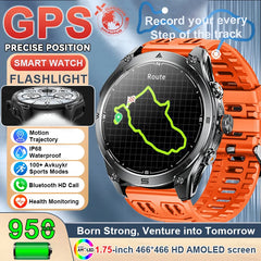 T-Rex 3 Ultra GPS Military Smart Watch Men 10ATM Waterproof Outdoor Sport Fitness Tracker Health Monitor Bluetooth Call Compass