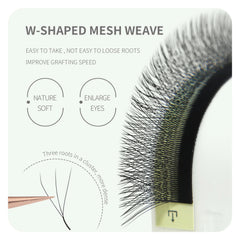 ANNAFRIS Premade Volume Fan YY 3D 4D 5D W-Shaped Lash Automatic Flowering W Lashes Extension Natural Soft Full Dense Mink Lash