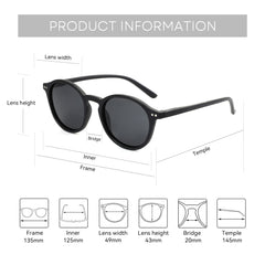 ZENOTTIC Fashion Polarized Sunglasses Men Women Brand Designer Retro Round Sun Glasses Vintage UV400 Goggles Shades